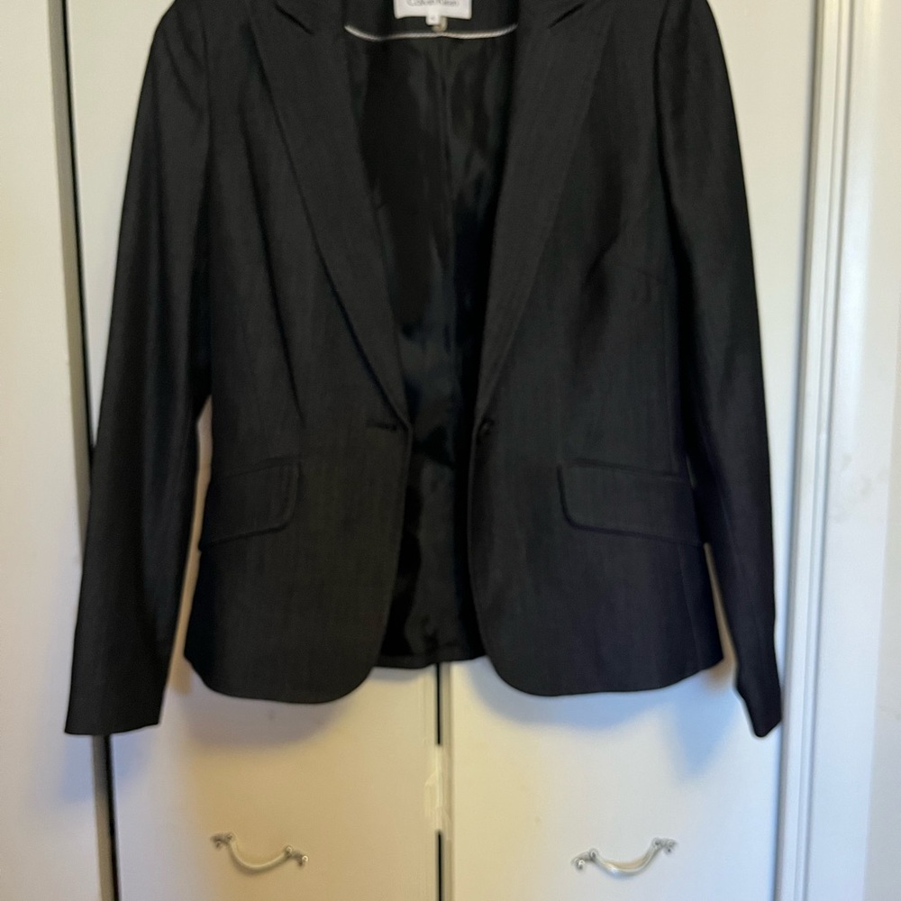 Calvin Klein Dark Gray Women's Blazer
